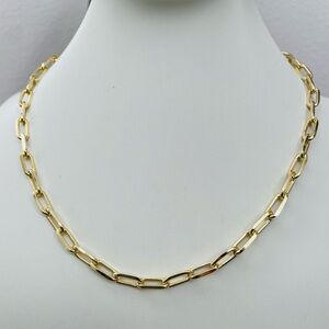 18k Gold Filled Paperclip Chain Link Necklace
